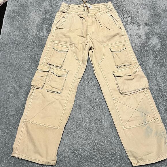 Pacsun Pants Mens Small (29x29) Baggy Cargo Tan Beige Skater *flaw - Picture 1 of 12